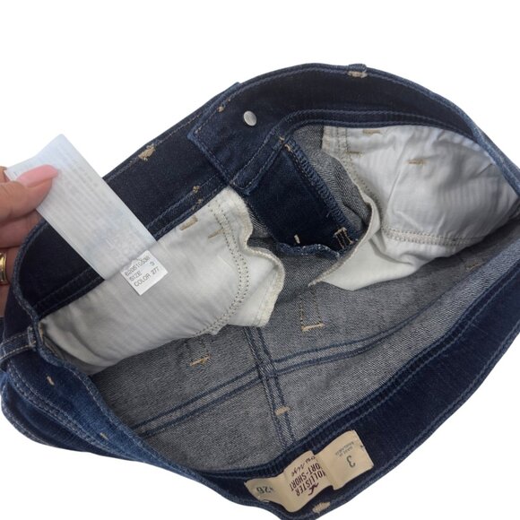 Hollister Womens Low-Rise Distressed Denim Jean Short Shorts SZ 3 W26 Cuffed - Picture 3 of 11